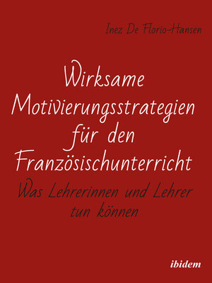 cover image of Wirksame Motivierungsstrategien für den Französischunterricht